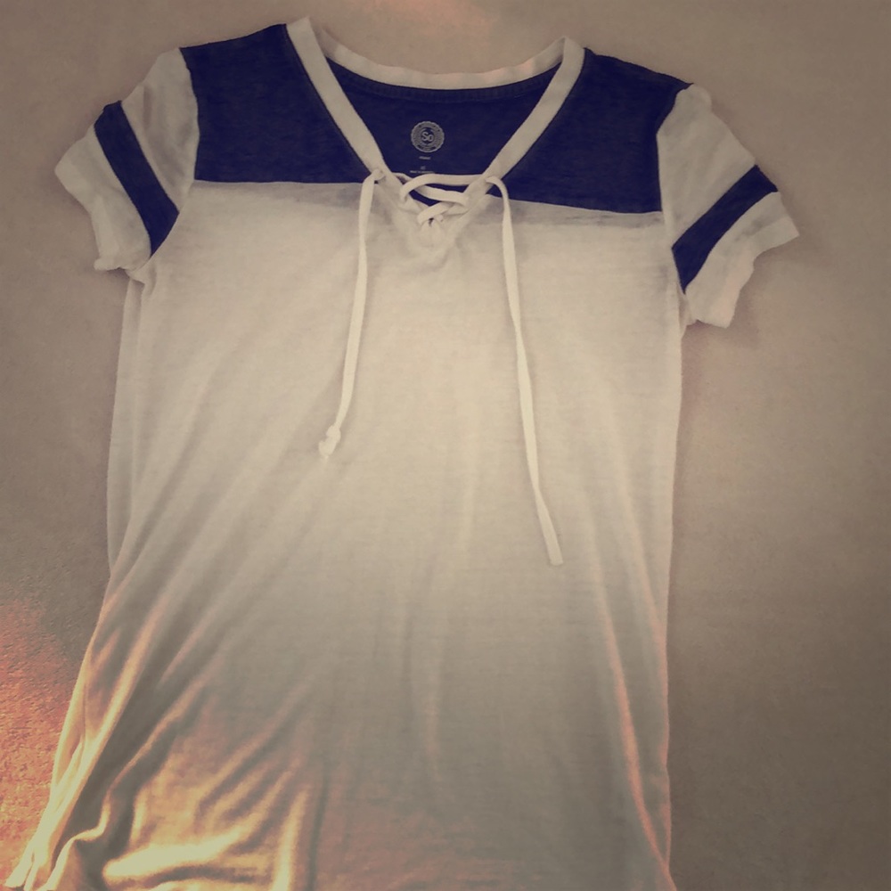 Grey and white shirt